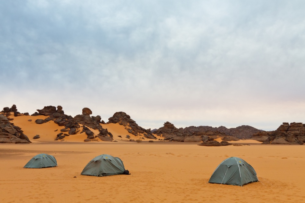 Tents in the desert